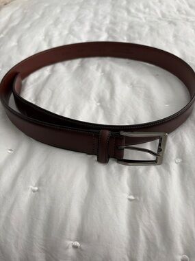 Perry Ellis Classic Brown Leather Men's Belt